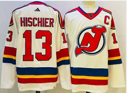 Men's New Jersey Devils #13 Nico Hischier White 2022 Reverse Retro Authentic Jersey,We sell and wholesale Men's New Jersey Devils #13 Nico Hischier White 2022 Reverse Retro Authentic Jersey on line form chian!